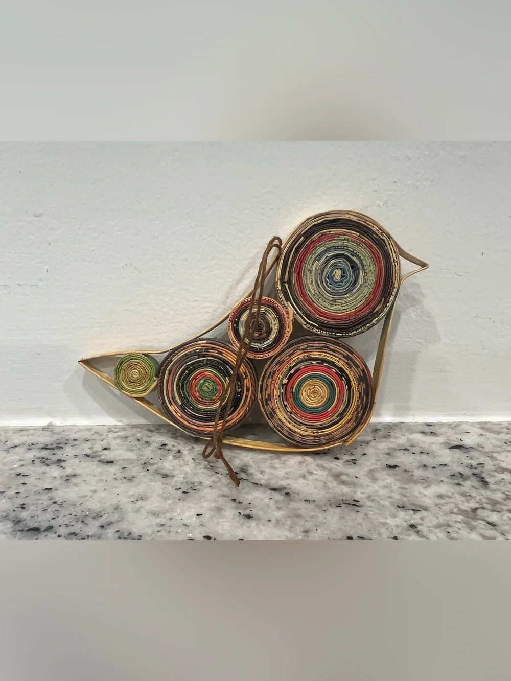 Handcrafted Multicolor Rolled Paper ornament Art - Decorative tree Accent